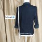 Notations Black Lace V Neckline Button Down Top Size M