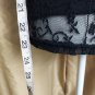 Notations Black Lace V Neckline Button Down Top Size M