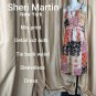 Sheri Martin Mix Print Braided Straps Tie Back Side Zip Dress Size 6