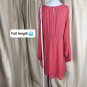 Umgee USA Red Oversize Light Weight Layered Hem Dress Size S