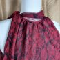 New With Tags Vintage Crimson & Black Print  Side Tie Top Size 10