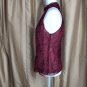 New With Tags Vintage Crimson & Black Print  Side Tie Top Size 10