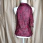 New With Tags Vintage Crimson & Black Print  Side Tie Top Size 10