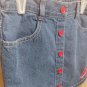 New Without Tags Gymboree  Denim Faux Button Down Skirt Size 8