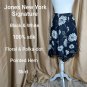 Jones New York 100% Silk Blackand White Printed Layered Skirt Size 4
