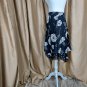 Jones New York 100% Silk Blackand White Printed Layered Skirt Size 4