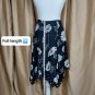 Jones New York 100% Silk Blackand White Printed Layered Skirt Size 4