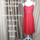Ambrosia red and white trim detail dress  size M