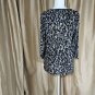 Kim Rogers Printed Boat Neckline Top Size M