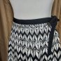 Saint Tropez West White Sparkle A-line Side Button Closing Skirt Size 4