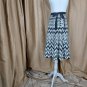 Saint Tropez West White Sparkle A-line Side Button Closing Skirt Size 4
