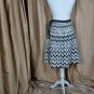 Saint Tropez West White Sparkle A-line Side Button Closing Skirt Size 4