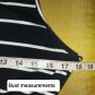 Hount Black & White Striped Scoop Neckline Elastic Waistband Pocket Dress Size L