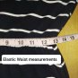 Hount Black & White Striped Scoop Neckline Elastic Waistband Pocket Dress Size L