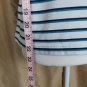 Erika & co. White & Blue Striped Cotton Blend Top Size M