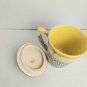 New With Tag Yellow & White Crackled Mug With Lid