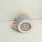 New With Tag Yellow & White Crackled Mug With Lid