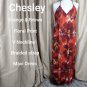 Chesley Shades Of Orange Printed Twisted Neck Tie Maxi Dress Size XL