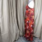 Chesley Shades Of Orange Printed Twisted Neck Tie Maxi Dress Size XL