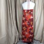 Chesley Shades Of Orange Printed Twisted Neck Tie Maxi Dress Size XL