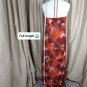 Chesley Shades Of Orange Printed Twisted Neck Tie Maxi Dress Size XL