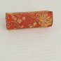 New Red & Gold Print Snap Close Lipstick Case With Mirror