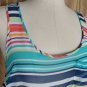 Torrid Size 1 Colorful Striped Upper Pocket Sheer Tank Top