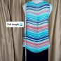 Torrid Size 1 Colorful Striped Upper Pocket Sheer Tank Top
