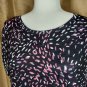 NEW Nicole Miller Original Black Print Side Tie Retro Dress Size XL