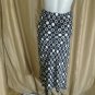 toto n ko black / ivory print elastic waist skirt size M