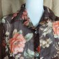 Alfred dunner brown print button down top size 12