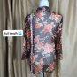 Alfred dunner brown print button down top size 12