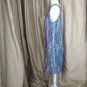 Suzie In The City Blue & Purple Print Slip On Dress Size L