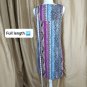 Suzie In The City Blue & Purple Print Slip On Dress Size L