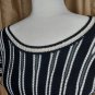 New Without Tags Black And White Striped Knit Dress Size M
