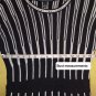 New Without Tags Black And White Striped Knit Dress Size M