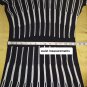 New Without Tags Black And White Striped Knit Dress Size M