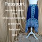 PASSPORT Wide Elastic Waistband Tear Flared Skirt Size L