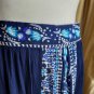 PASSPORT Wide Elastic Waistband Tear Flared Skirt Size L