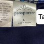 PASSPORT Wide Elastic Waistband Tear Flared Skirt Size L
