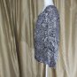 Jones New York Gray And Black Print Keyhole Neckline Top Size L