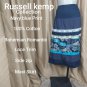 New Russell Kemp Collection Bohemian Romance Navy Blue Print Maxi Skirt Size 12