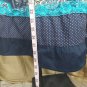 New Russell Kemp Collection Bohemian Romance Navy Blue Print Maxi Skirt Size 12