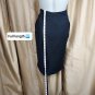 Vintage Gap Black Side Pockets Back Knee Split Pencil Skirt Size 0