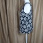 Passport Black & White Print Detail Neck Line Size M