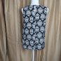 Passport Black & White Print Detail Neck Line Size M