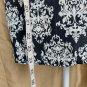 Passport Black & White Print Detail Neck Line Size M