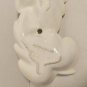 Vintage Double Leaf White Cracked Finish Candy Dish # 100