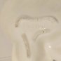 Vintage Double Leaf White Cracked Finish Candy Dish # 100