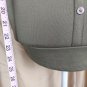 Faded Glory Olive Green Floral Print Faux Back Button Top Size M